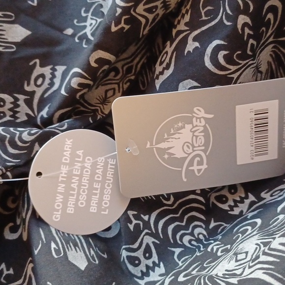 Disney Haunted Mansion Wall Papper Dress Glows In The Dark Sz L - Picture 6 of 9